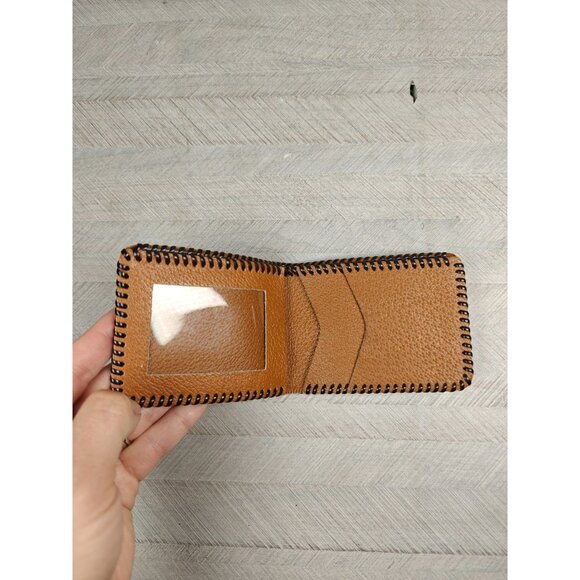 Vintage Embossed Leather Wallet Horse Desert Scene BiFold Western Equestrian - Picture 4 of 6